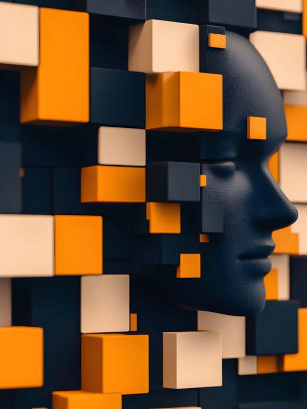 Abstract 3D Cube Face Illustration